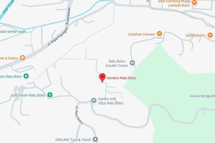 peta lokasi situs ratu boko