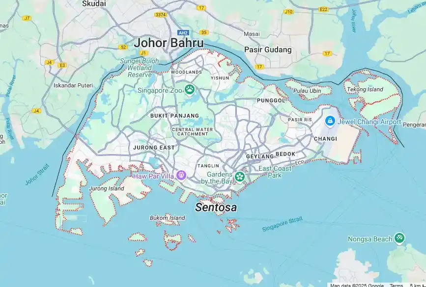 peta singapura