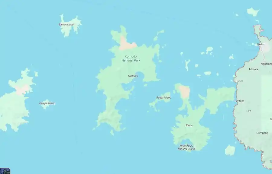 peta taman nasional komodo