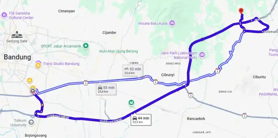 peta lokasi kampung kawani